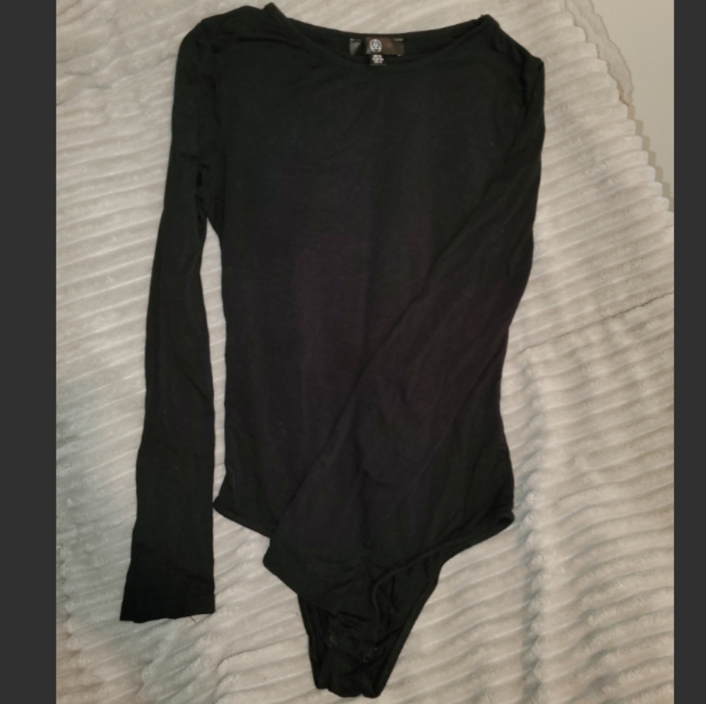 Long Sleeve Body Suit - (Black)